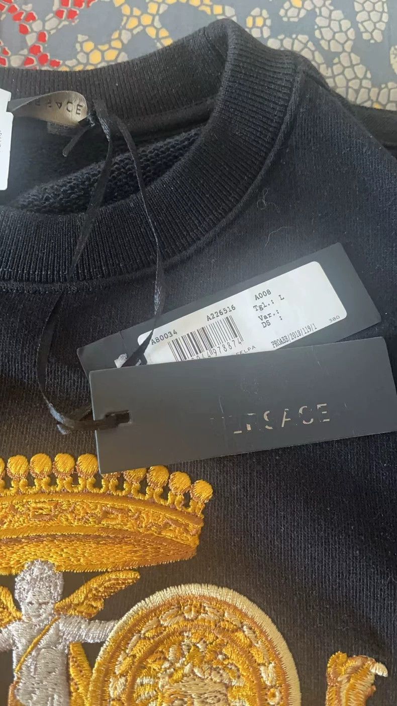 Versace Versace Black Sweatshirt with Gold Logo - dmc Size US L / EU 52-54 / 3 - 2 Thumbnail