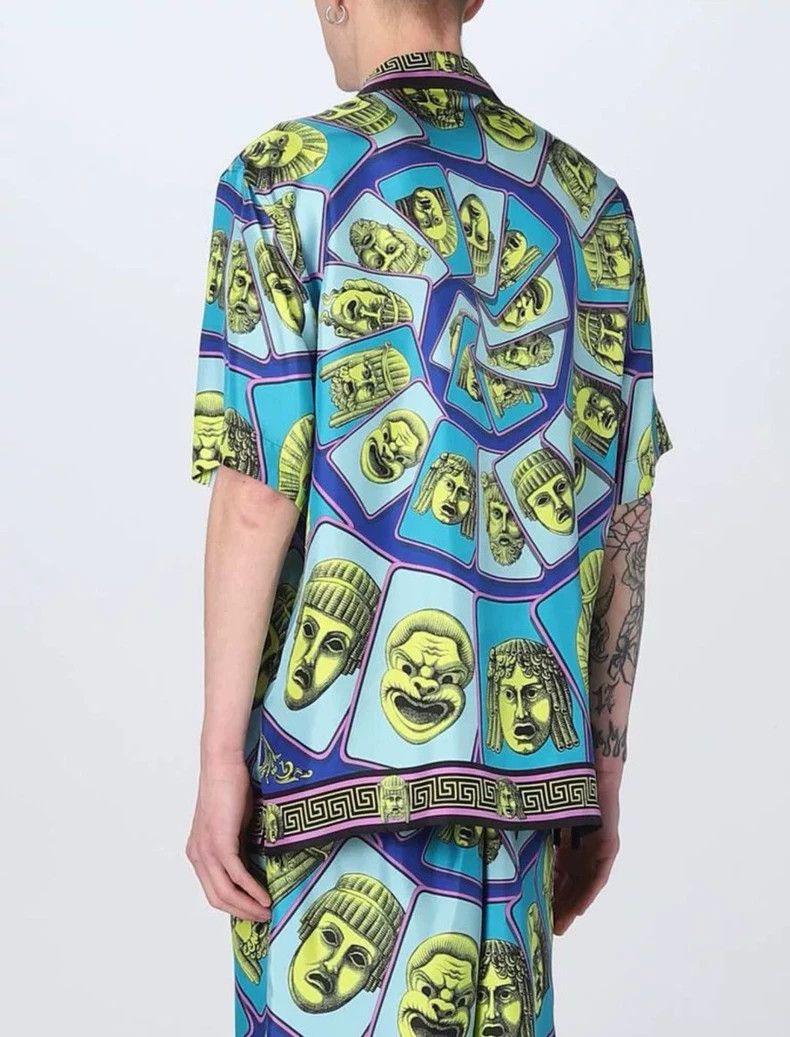 Versace VERSACE Silk Cotton Print Shirt - dmc Size US M / EU 48-50 / 2 - 5 Thumbnail