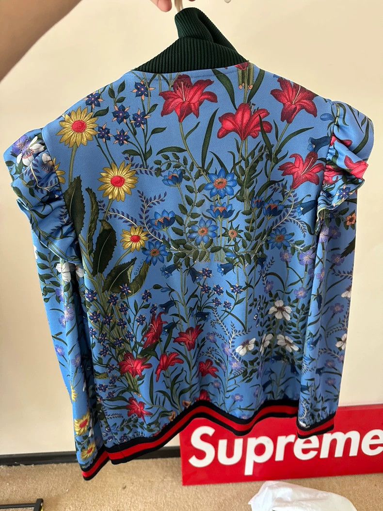 Gucci Gucci Blue Floral Embroidered Jacket - dmc Size US M / EU 48-50 / 2 - 2 Thumbnail