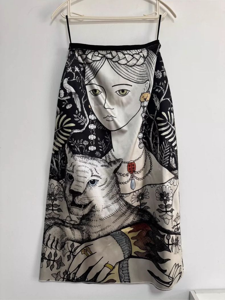 Gucci Gucci Silk Skirt with Abstract Prints - dmc Size US 38 / EU 54 - 2 Thumbnail