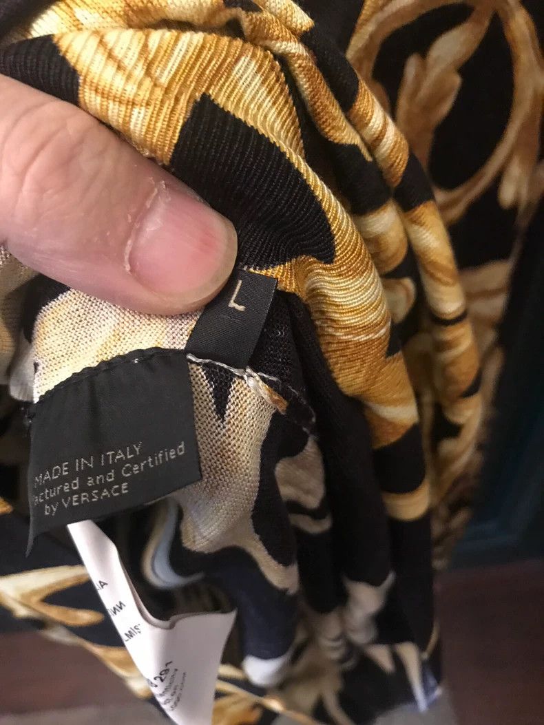 Versace Runway Baroque Silk Knit Sweater - dmc