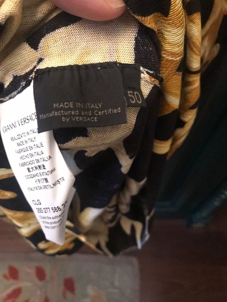Versace Runway Baroque Silk Knit Sweater - dmc