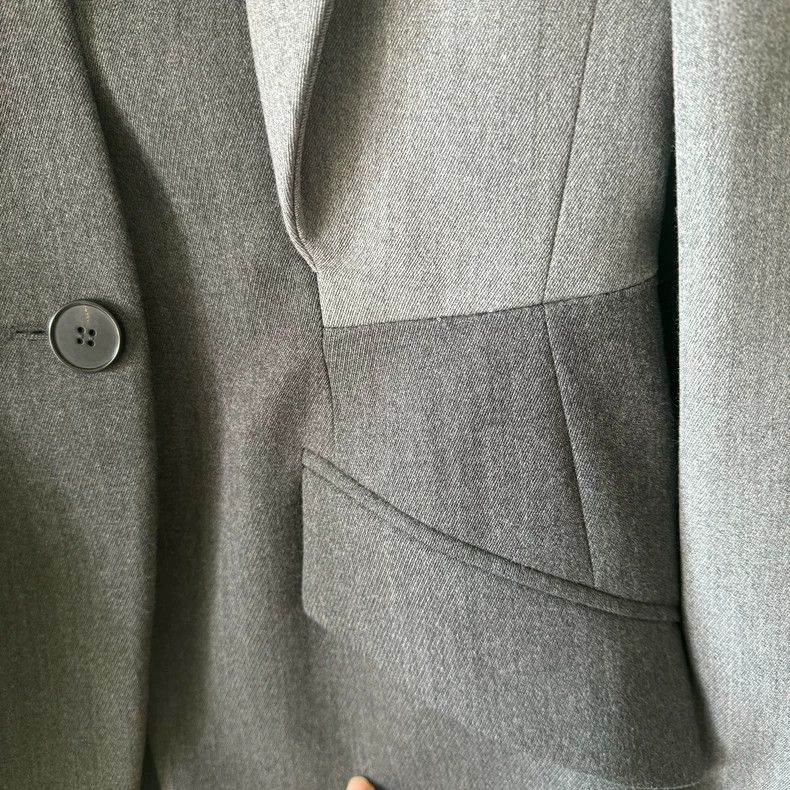 Alexander McQueen Alexander McQueen Gray Paneled Blazer - dmc Size US L / EU 52-54 / 3 - 6 Thumbnail