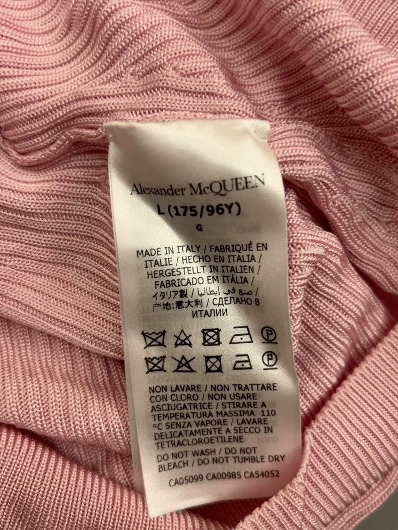 Alexander McQueen Alexander McQueen Pink Ribbed Sweater - dmc Size US L / EU 52-54 / 3 - 4 Thumbnail
