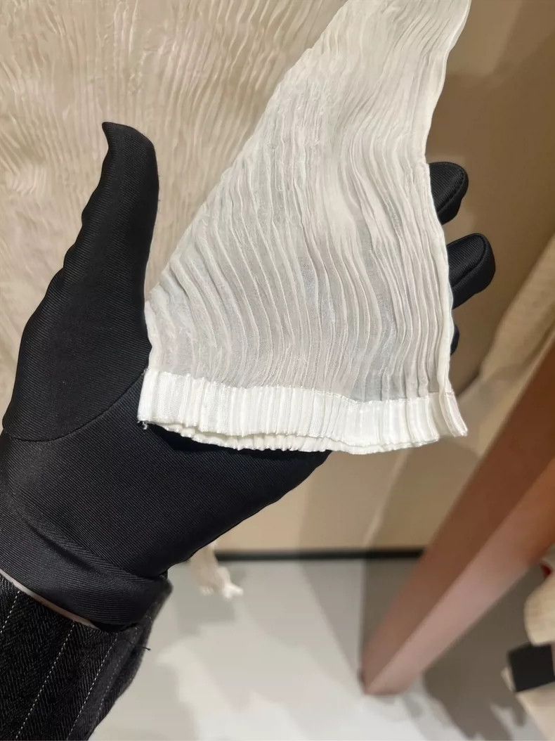 Issey Miyake Issey Miyake Pleated White Top - dmc Size US M / EU 48-50 / 2 - 3 Thumbnail