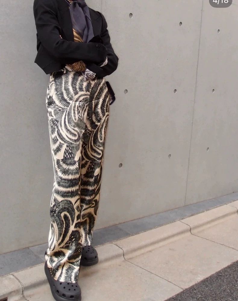 Dries Van Noten Dries Van Noten Feather Print Jeans - dmc Size US 26 / EU 42 - 5 Thumbnail