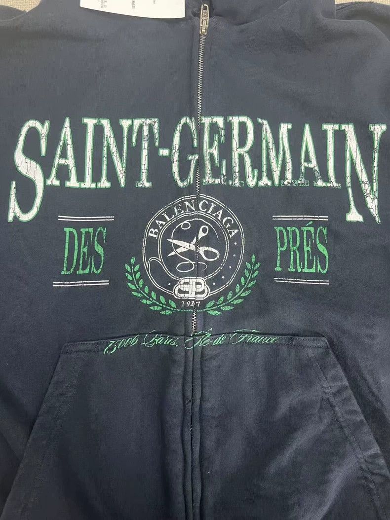 Balenciaga Balenciaga FW24 Zip Hoodie with Logo Print - dmc Size US XS / EU 42 / 0 - 3 Thumbnail