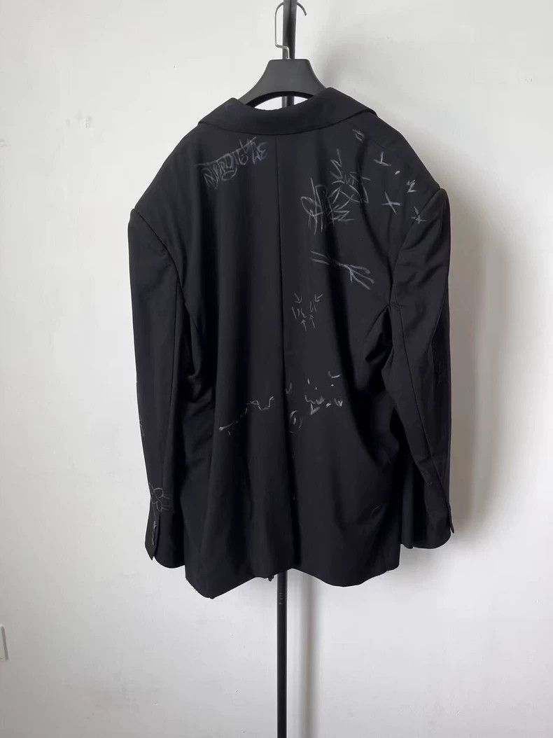 Balenciaga Balenciaga Graffiti Print Single-Breasted Blazer - dmc Size US M / EU 48-50 / 2 - 2 Thumbnail