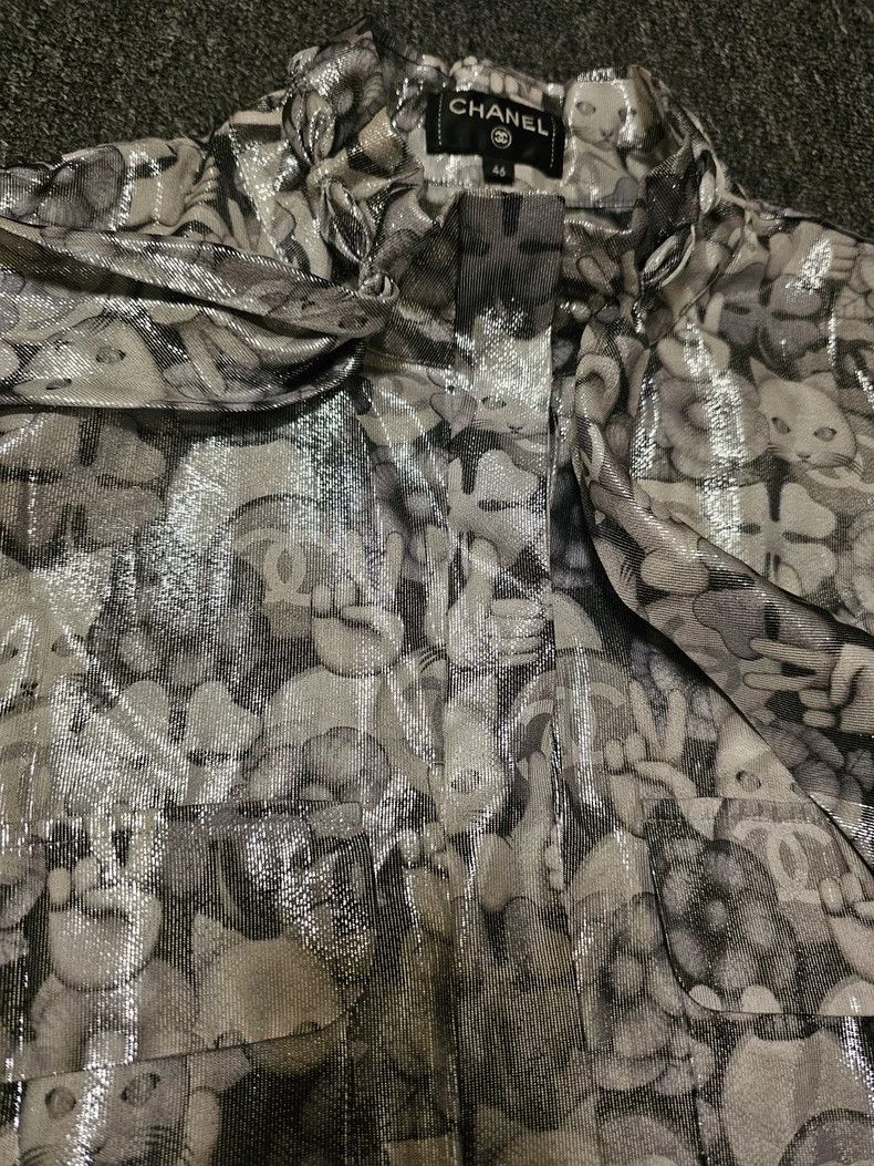 Chanel Chanel Cat Logo Silk Sleeveless Vest - dmc Size US M / EU 48-50 / 2 - 2 Thumbnail