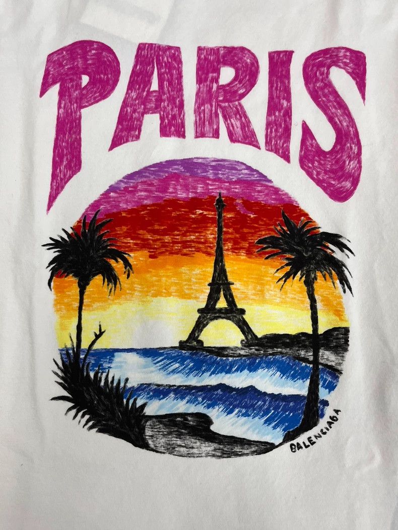 Balenciaga Balenciaga Paris Sunset Tower T-Shirt - dmc Size US S / EU 44-46 / 1 - 3 Thumbnail