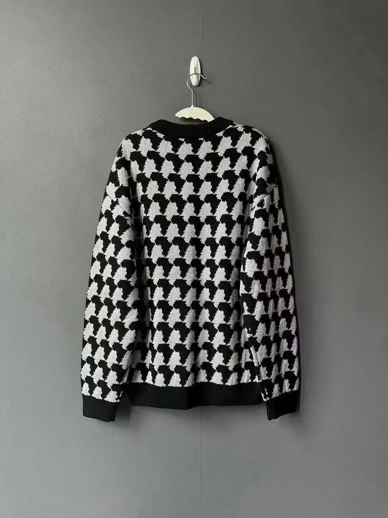 Louis Vuitton Louis Vuitton Houndstooth Silver Line Sweater - dmc Size US L / EU 52-54 / 3 - 2 Thumbnail