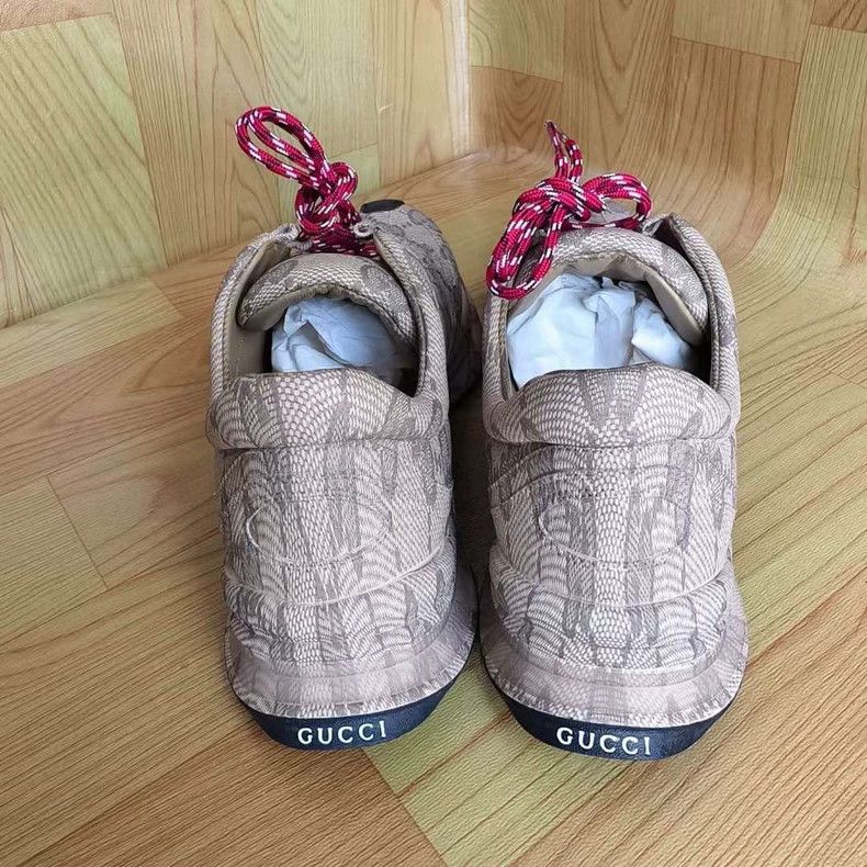 Gucci Gucci RUN Low-Top Leather Logo Sneakers - dmc Size US 10.5 / EU 43-44 - 5 Thumbnail