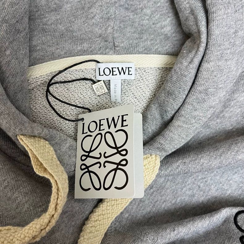 Loewe Loewe Gray Logo Embroidered Hoodie - dmc Size US XS / EU 42 / 0 - 6 Thumbnail