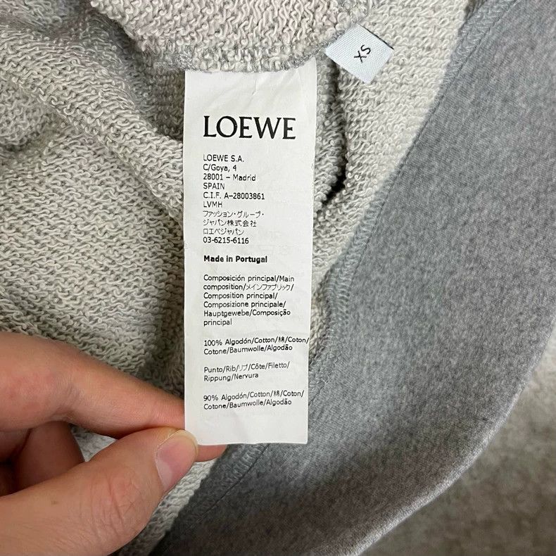 Loewe Loewe Gray Logo Embroidered Hoodie - dmc Size US XS / EU 42 / 0 - 5 Thumbnail