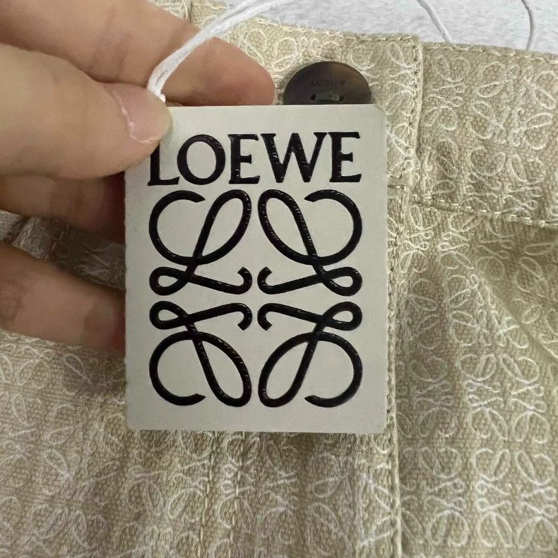 Loewe LOEWE Beige Jacquard Mini A-Line Skirt - dmc Size US 36 / EU 52 - 4 Thumbnail
