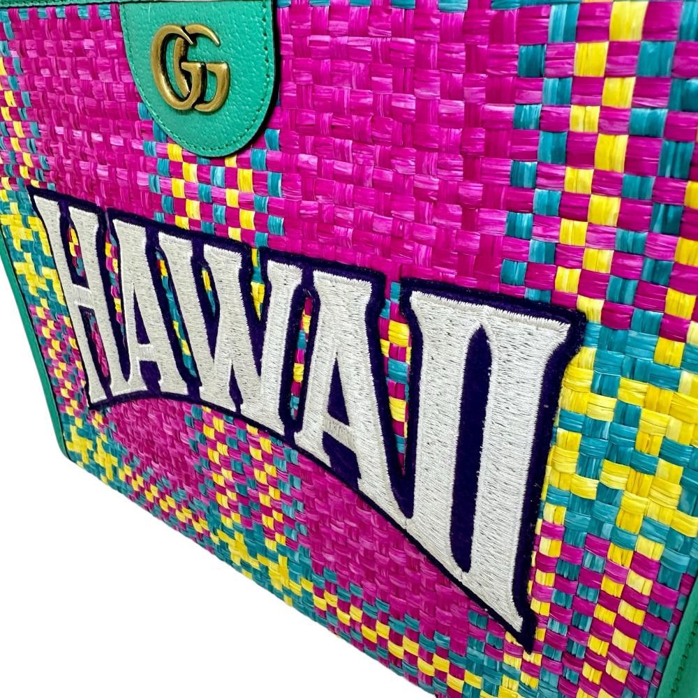 Gucci Gucci Gucci Hawaii Logo Leather/Straw Clutch Bag Limited Leather Clutch Bag 744973 Size ONE SIZE - 2 Thumbnail