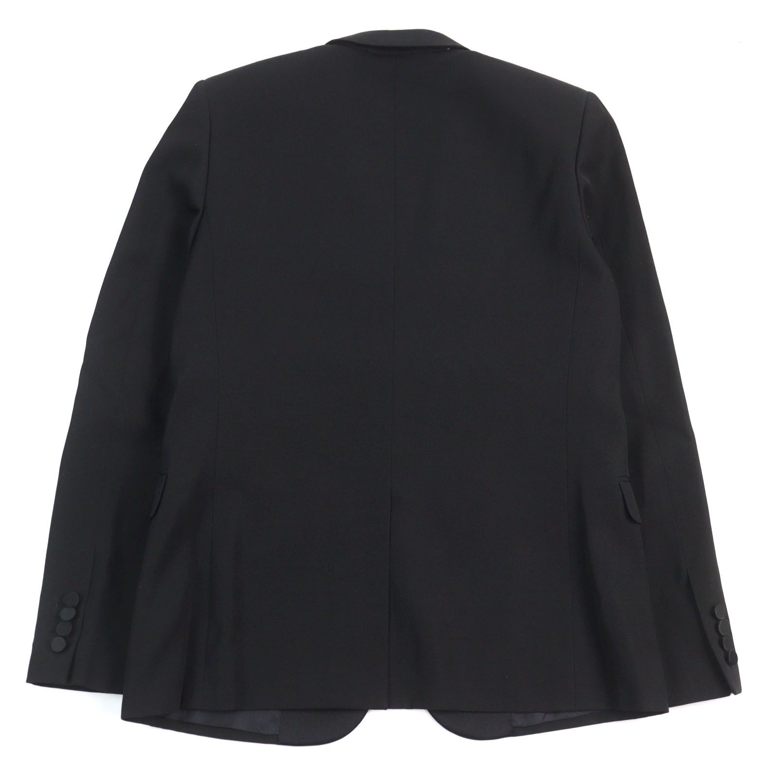 Yves Saint Laurent Yves Saint Laurent Saint Laurent Paris Smoking Jacket Wool Jacket Leather Outerwear 326807 Size ONE SIZE - 4 Thumbnail