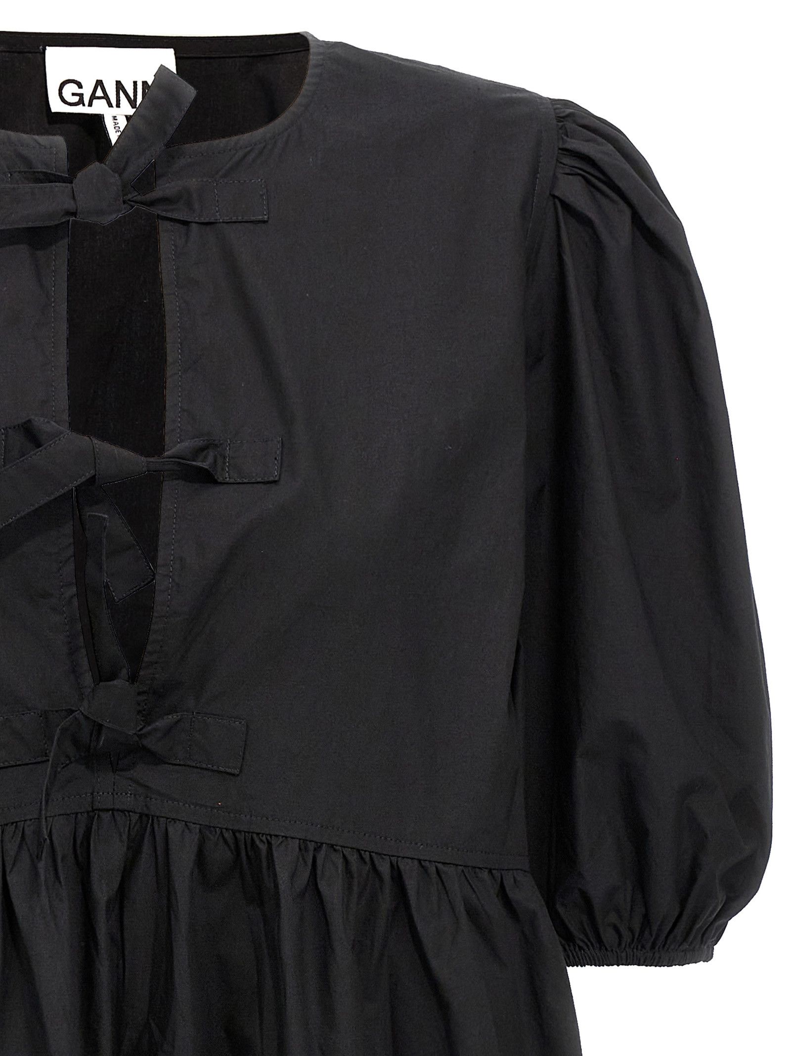 Ganni Knot Poplin Dress Size XXS / US 00 / IT 34 - 3 Thumbnail