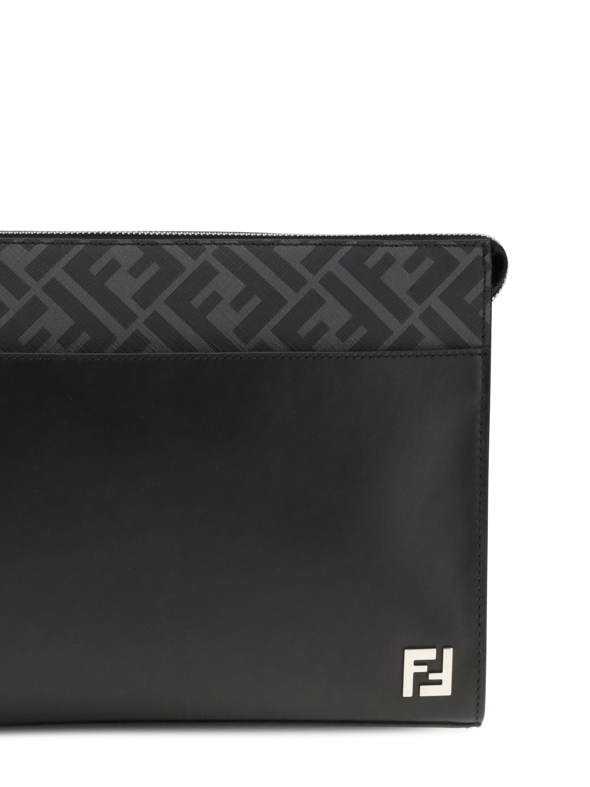 Fendi Leather FF canvas Pouch Size ONE SIZE - 3 Thumbnail