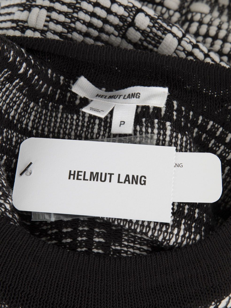Helmut Lang Black & White Woven Detail Dress Size XS / US 0-2 / IT 36-38 - 10 Thumbnail