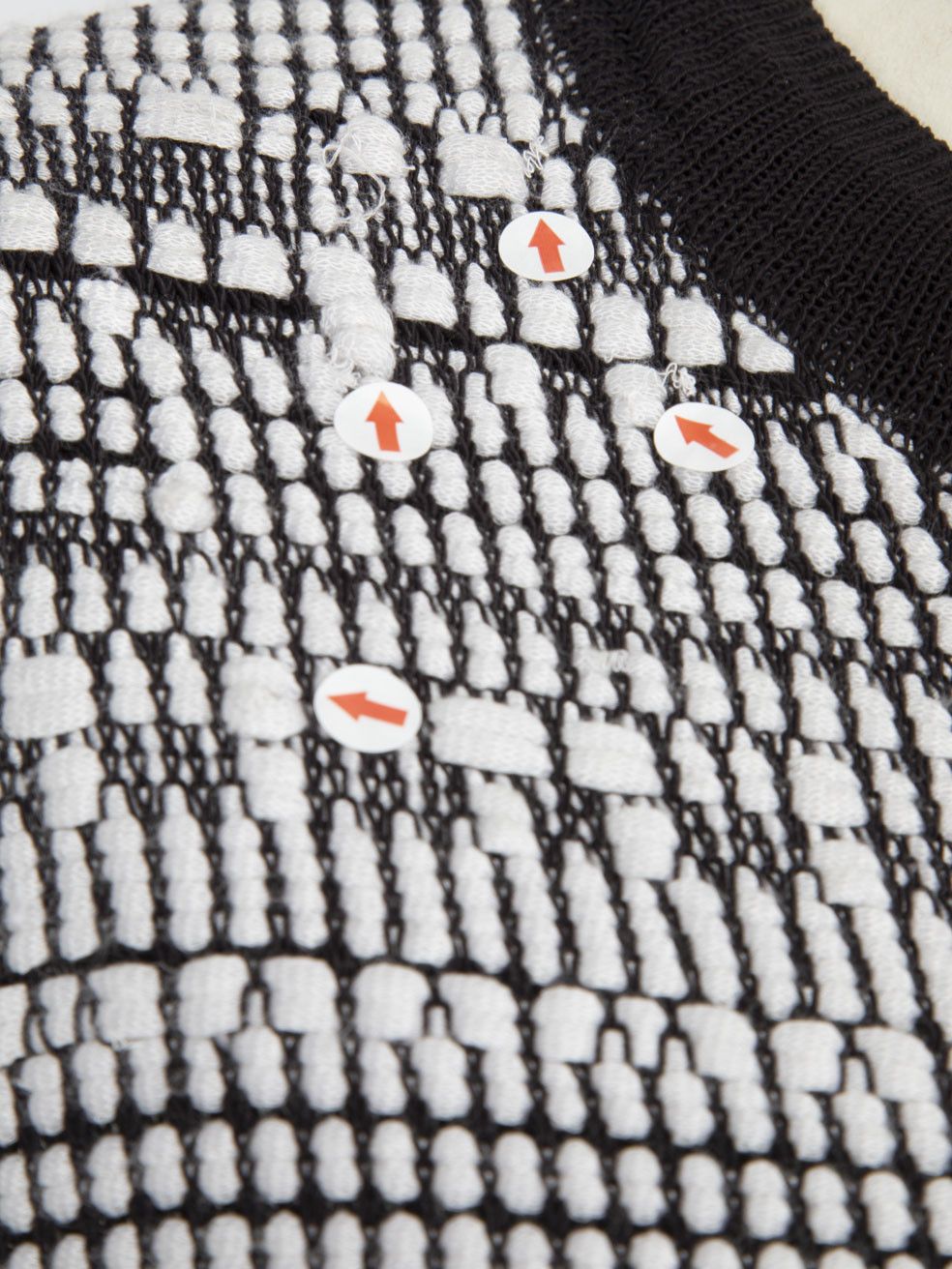 Helmut Lang Black & White Woven Detail Dress Size XS / US 0-2 / IT 36-38 - 4 Thumbnail