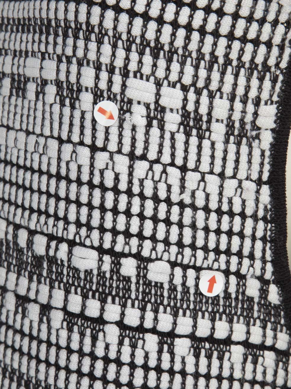 Helmut Lang Black & White Woven Detail Dress Size XS / US 0-2 / IT 36-38 - 6 Thumbnail