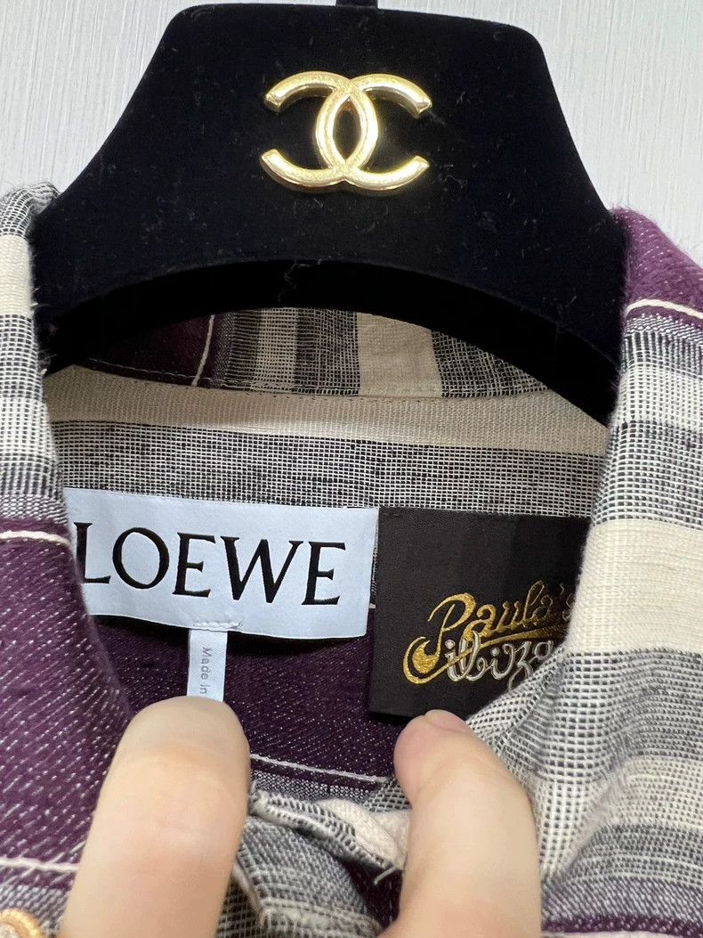 Loewe Loewe Striped Linen Shirt Jacket - dmc Size US M / EU 48-50 / 2 - 4 Thumbnail