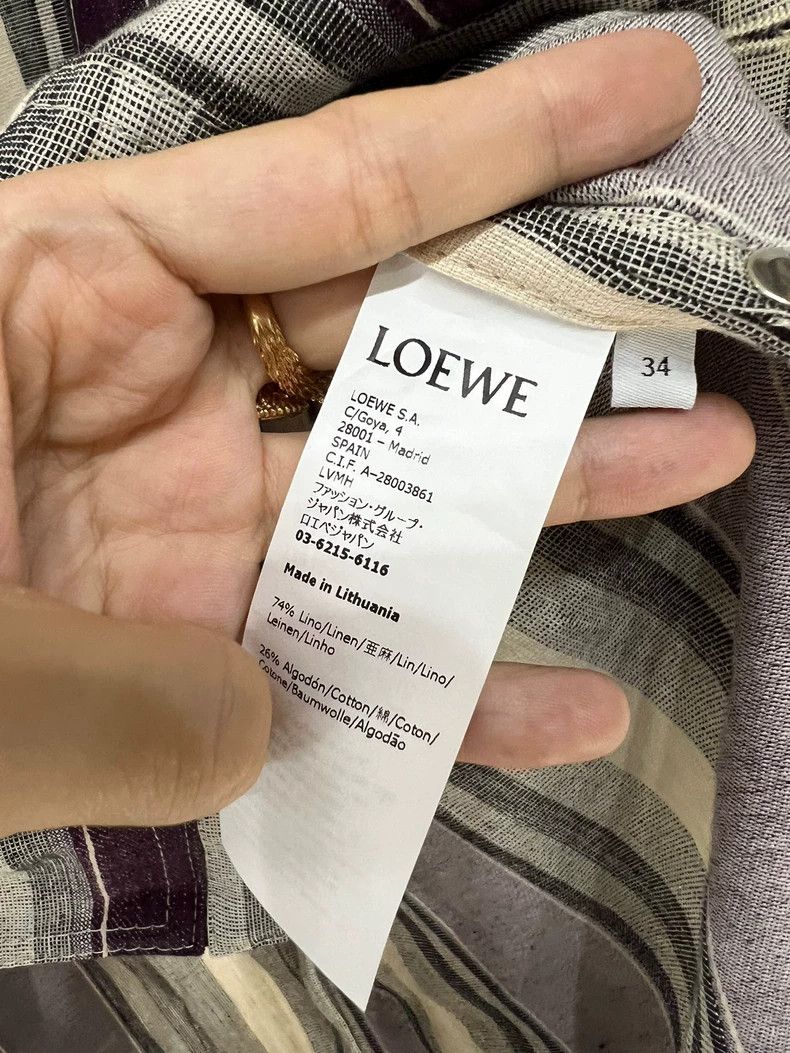 Loewe Loewe Striped Linen Shirt Jacket - dmc Size US M / EU 48-50 / 2 - 5 Thumbnail