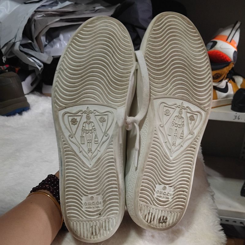 Gucci Gucci Ace G Logo Low-Top Sneakers for Men 0079 Size US 8.5 / EU 41-42 - 4 Thumbnail