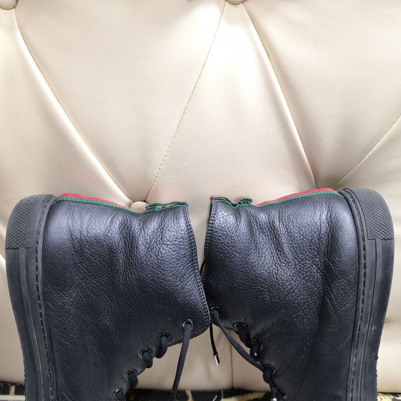 Gucci Gucci Black Tiger Head High-Top Sneakers 0079 Size US 12 / EU 45 - 9 Thumbnail