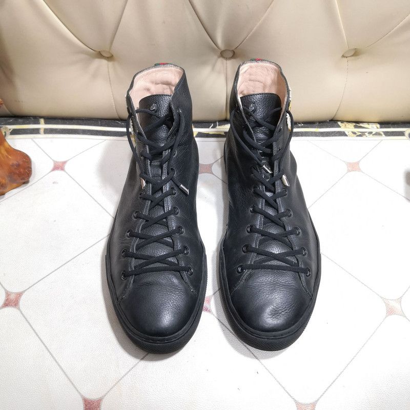 Gucci Gucci Black Tiger Head High-Top Sneakers 0079 Size US 12 / EU 45 - 2 Thumbnail
