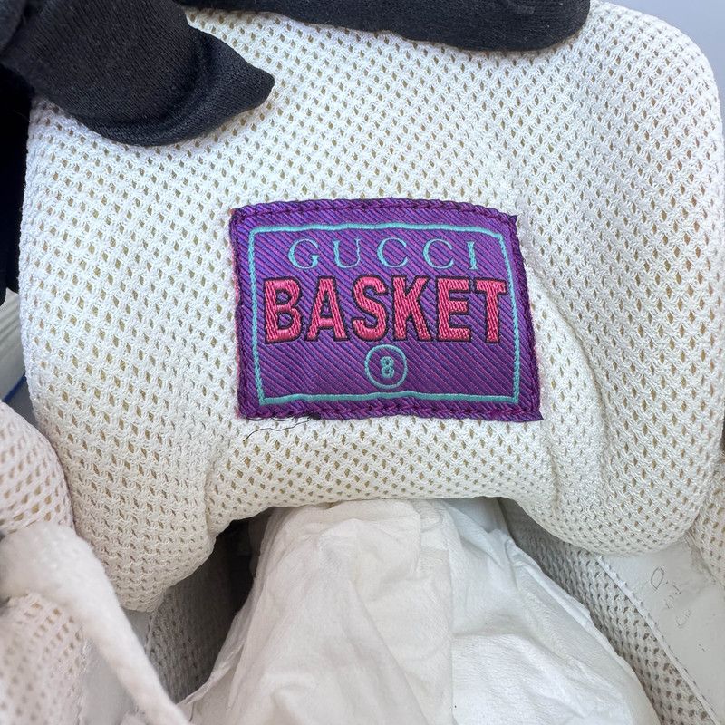 Gucci Gucci High-Top Basketball Sneakers in White and Blue 0079 Size US 8.5 / EU 41-42 - 5 Thumbnail