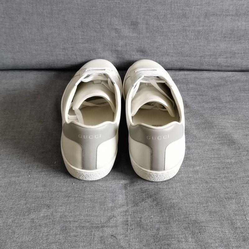 Gucci Gucci Ace Low-Top Sneakers in White and Gray 0079 Size US 10.5 / EU 43-44 - 3 Thumbnail