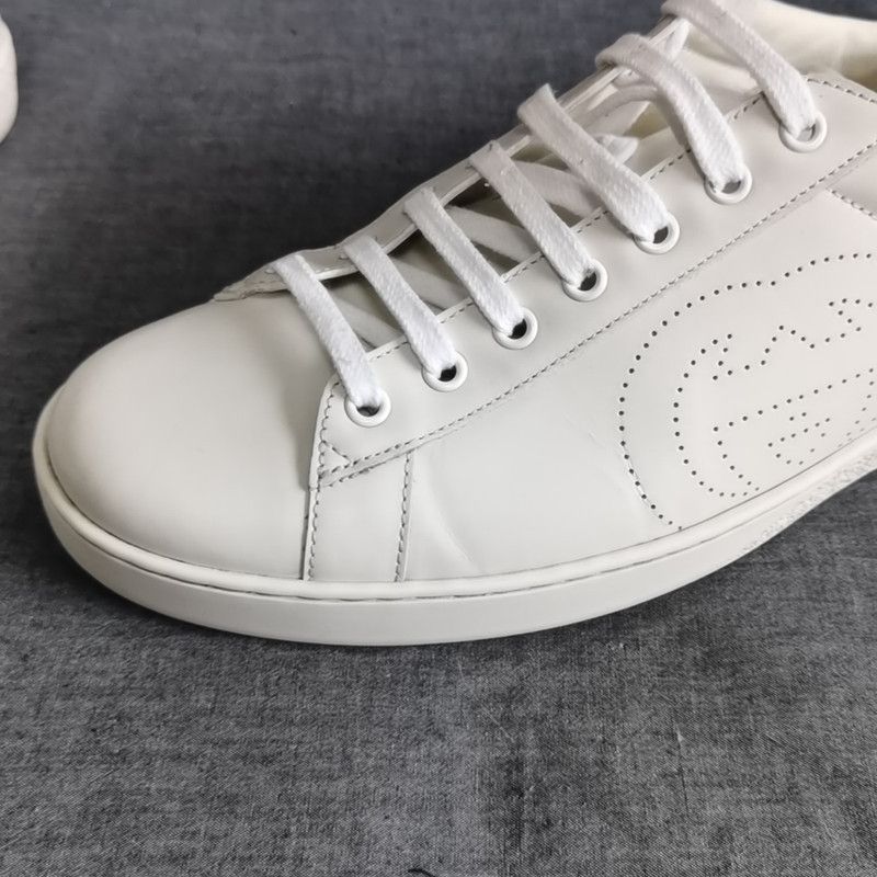 Gucci Gucci Ace Low-Top Sneakers in White and Gray 0079 Size US 10.5 / EU 43-44 - 12 Thumbnail