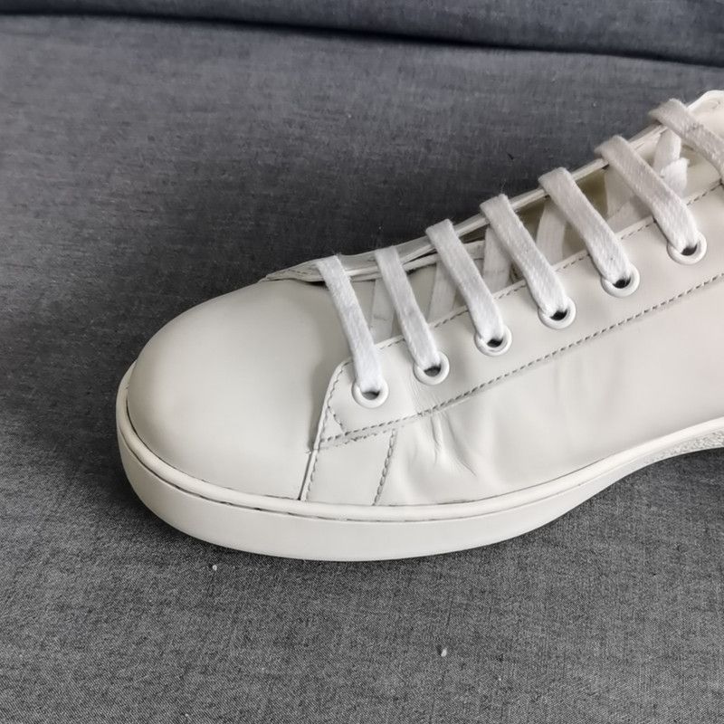 Gucci Gucci Ace Low-Top Sneakers in White and Gray 0079 Size US 10.5 / EU 43-44 - 10 Thumbnail