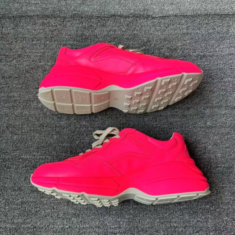 Gucci Gucci Rhyton Pink Low-top Dad Sneakers 0079 Size US 9.5 / EU 42-43 - 7 Thumbnail