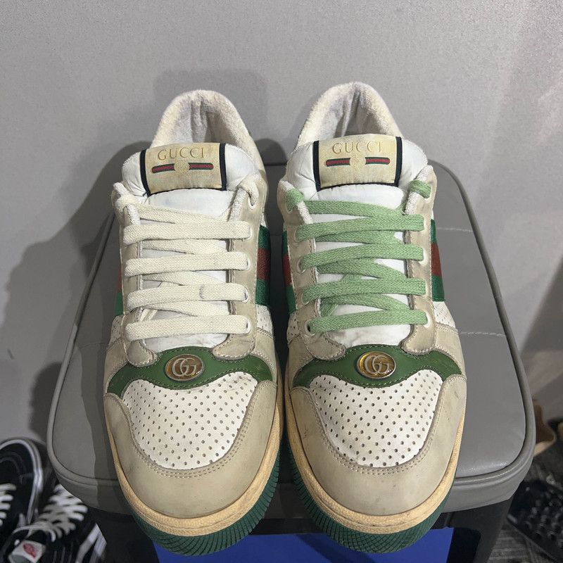 Gucci Gucci Screener Dirty Sneakers in Gray Green 0079 Size US 10.5 / EU 43-44 - 2 Thumbnail