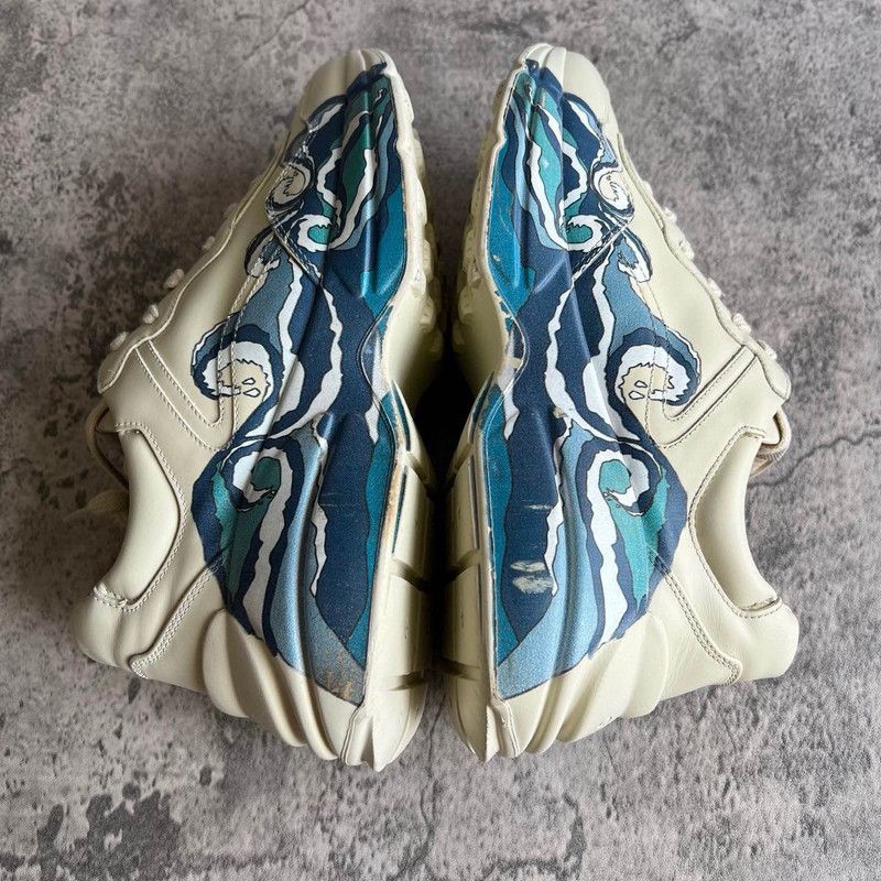 Gucci Gucci Rhyton Wave Print Low-top Sneakers 0079 Size US 8 / EU 41 - 6 Thumbnail