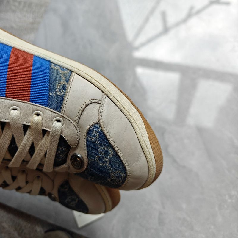 Gucci Gucci Screener Denim Fashion Sneakers for Men 0079 Size US 9 / EU 42 - 8 Thumbnail