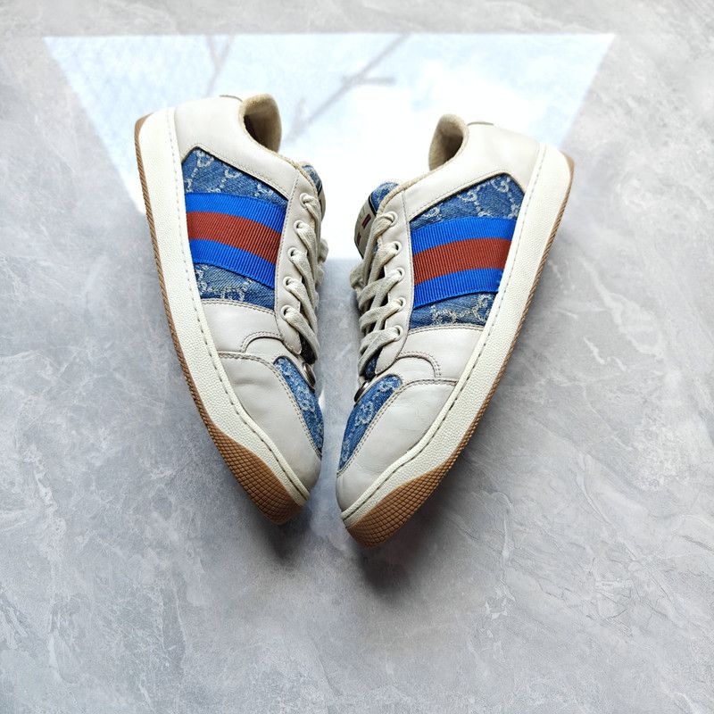 Gucci Gucci Screener Denim Fashion Sneakers for Men 0079 Size US 9 / EU 42 - 10 Thumbnail
