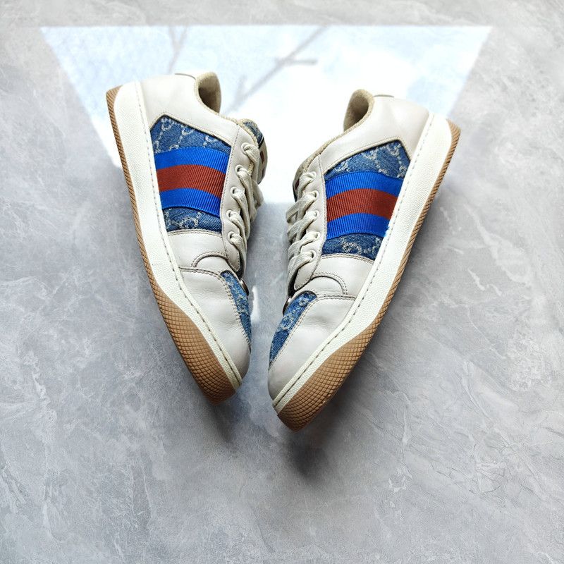 Gucci Gucci Screener Denim Fashion Sneakers for Men 0079 Size US 9 / EU 42 - 9 Thumbnail