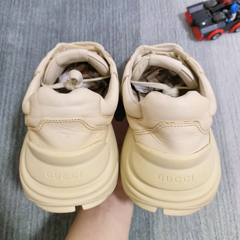 Gucci Gucci Rhyton Logo Classic Low-Top Sneakers 0079 Size US 8 / EU 41 - 3 Thumbnail