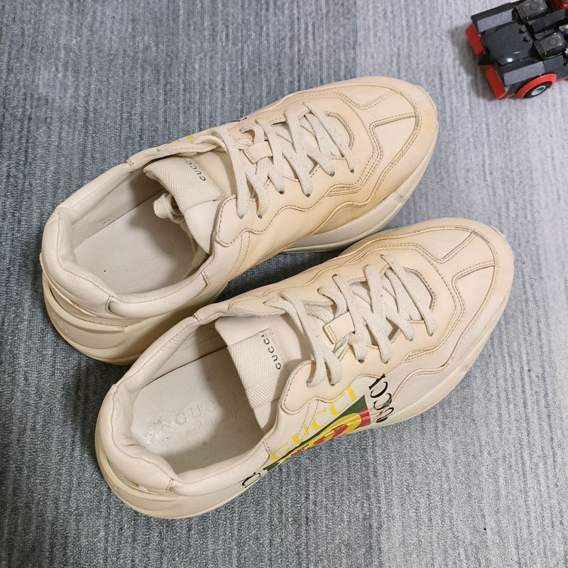 Gucci Gucci Rhyton Logo Classic Low-Top Sneakers 0079 Size US 8 / EU 41 - 8 Thumbnail