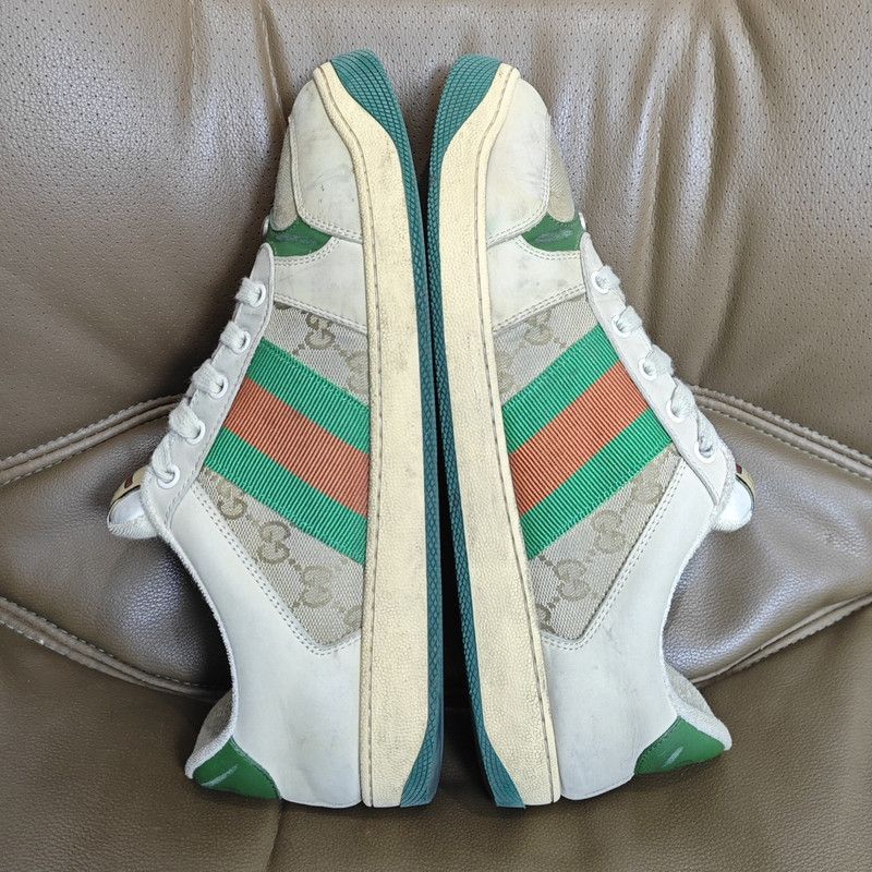 Gucci Gucci Screener Vintage Leather Sneakers for Men 0079 Size US 8.5 / EU 41-42 - 6 Thumbnail