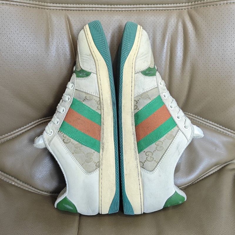 Gucci Gucci Screener Vintage Leather Sneakers for Men 0079 Size US 8.5 / EU 41-42 - 7 Thumbnail