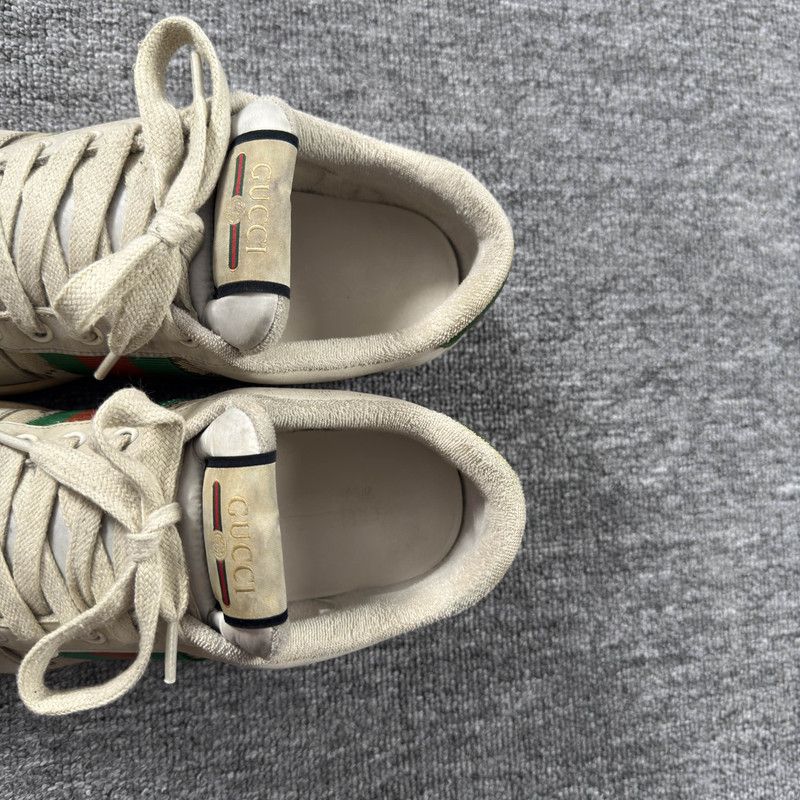 Gucci Gucci Screener Vintage Green Leather Sneakers 0079 Size US 8 / EU 41 - 6 Thumbnail