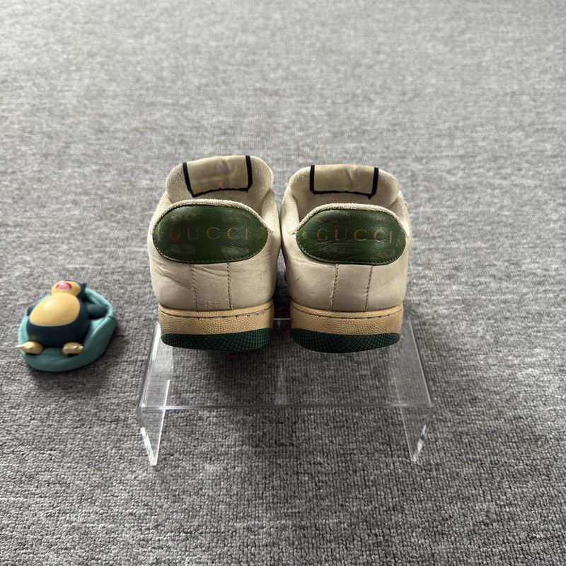 Gucci Gucci Screener Vintage Green Leather Sneakers 0079 Size US 8 / EU 41 - 3 Thumbnail