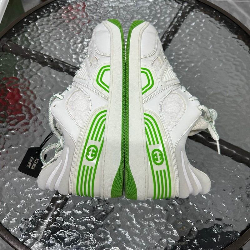 Gucci Gucci Basket Low Top Sneakers in White and Green 0079 Size US 8.5 / EU 41-42 - 6 Thumbnail