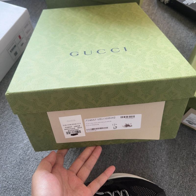 Gucci Gucci RUN Casual Sneakers in Black and White 0079 Size US 12.5 / EU 45-46 - 6 Thumbnail