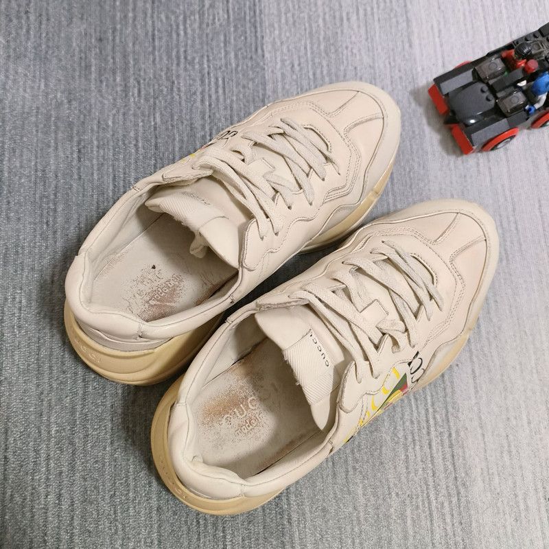 Gucci Gucci Rhyton Double G Logo Dad Sneakers in Cream 0079 Size US 9 / EU 42 - 7 Thumbnail